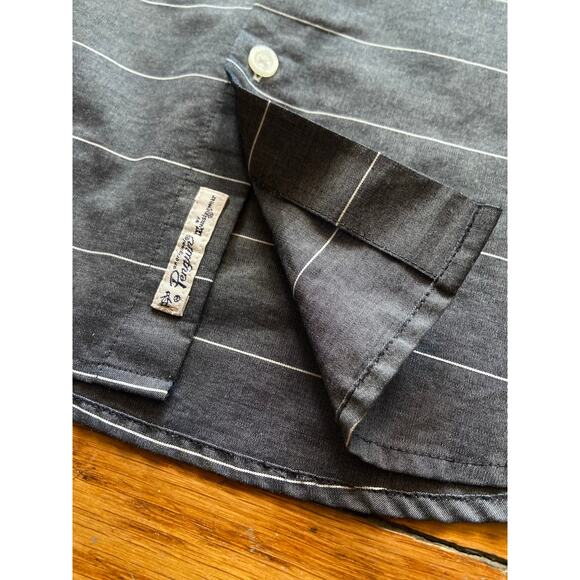 PENGUIN Gray w/Multicolored Stripes Button Down Shirt sz L - Picture 9 of 13